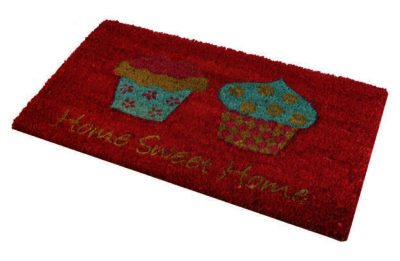 JVL Cup Cakes PVC Backed Coir Doormat.